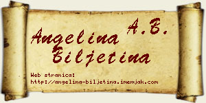 Angelina Biljetina vizit kartica